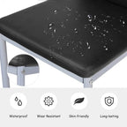 Chaises de salle à manger en cuir PVC au design élégant avec pieds en métal massif - 16,0 x 20,0 x 38,5 (L x P x H)