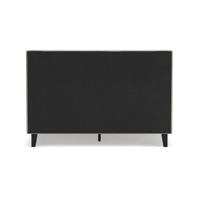Lit rembourré Cielden Soft Gray Queen avec lattes enroulables Signature Design by Ashley