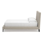 Lit rembourré Cielden Soft Gray Queen avec lattes enroulables Signature Design by Ashley