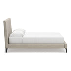 Lit rembourré Cielden Soft Gray Queen avec lattes enroulables Signature Design by Ashley