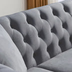 Canapé Chesterfield gris Salon