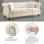 Canapé Chesterfield gris Salon