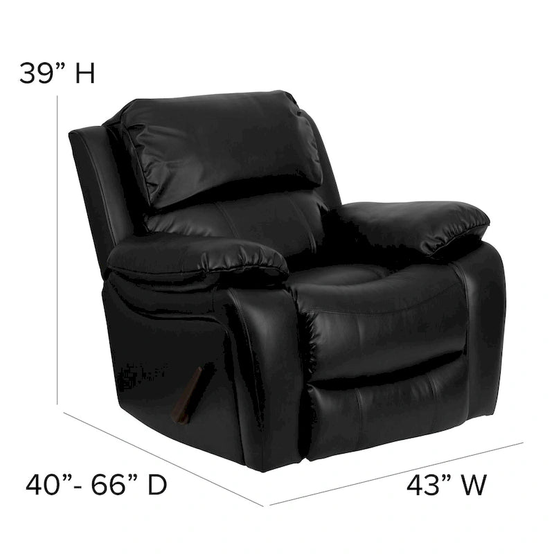 Fauteuil inclinable à bascule en cuir souple
