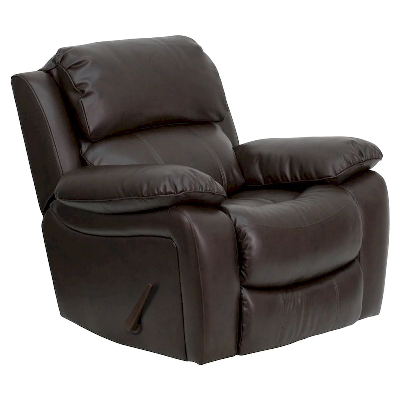 Fauteuil inclinable à bascule en cuir souple