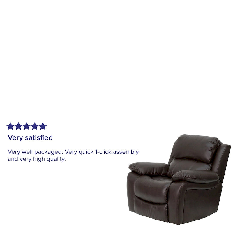 Fauteuil inclinable à bascule en cuir souple