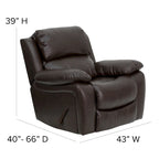Fauteuil inclinable à bascule en cuir souple