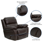 Fauteuil inclinable à bascule en cuir souple