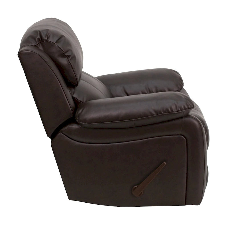 Fauteuil inclinable à bascule en cuir souple