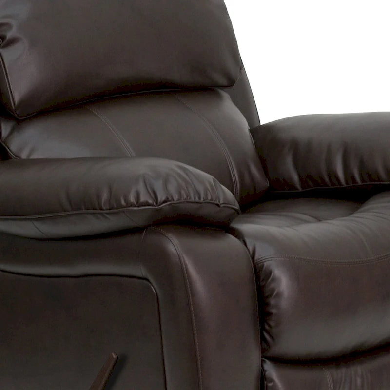 Fauteuil inclinable à bascule en cuir souple