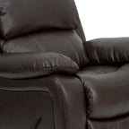 Fauteuil inclinable à bascule en cuir souple