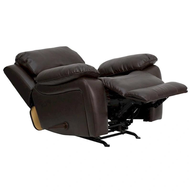 Fauteuil inclinable à bascule en cuir souple