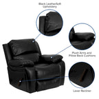 Fauteuil inclinable à bascule en cuir souple