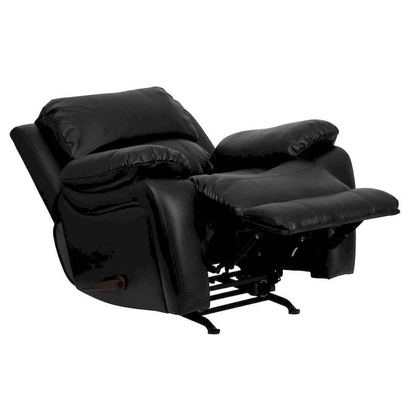 Fauteuil inclinable à bascule en cuir souple
