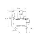 Fauteuil pivotant pour salon et chambre à coucher