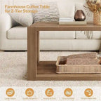 Table basse rétro avec pieds en métal – Noyer/Bois