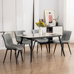 Chaises de salle à manger sans accoudoirs modernes en cuir tapissé