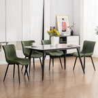 Chaises de salle à manger sans accoudoirs modernes en cuir tapissé