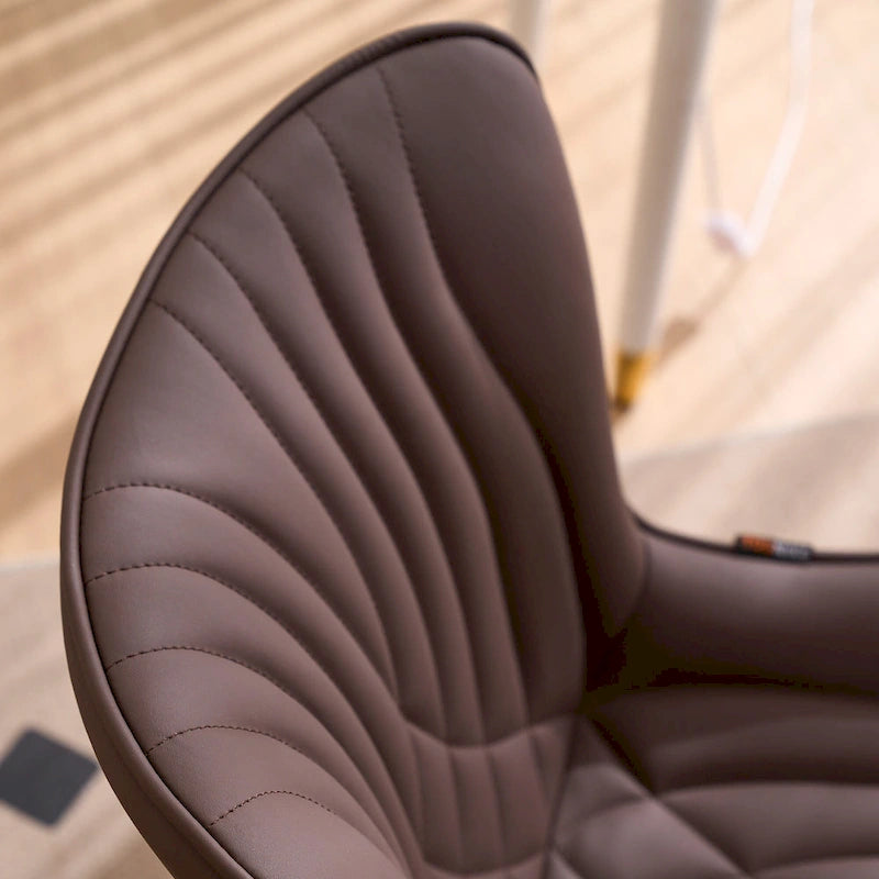 Chaises de salle à manger sans accoudoirs modernes en cuir tapissé