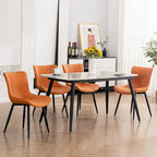 Chaises de salle à manger sans accoudoirs modernes en cuir tapissé