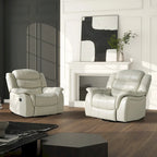 Fauteuil inclinable pivotant et coulissant manuel Rover 41,5 en similicuir