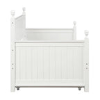 Lit de repos moderne double avec lit gigogne et rangement dissimulé White+Trundle