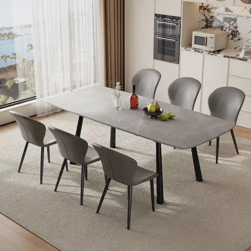 Lot de 3/6/9/12 chaises de salle à manger modernes en cuir PU - Confortables, faciles à nettoyer, design contemporain pour cuisine ou salle à manger
