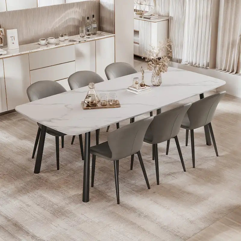 Lot de 3/6/9/12 chaises de salle à manger modernes en cuir PU - Confortables, faciles à nettoyer, design contemporain pour cuisine ou salle à manger