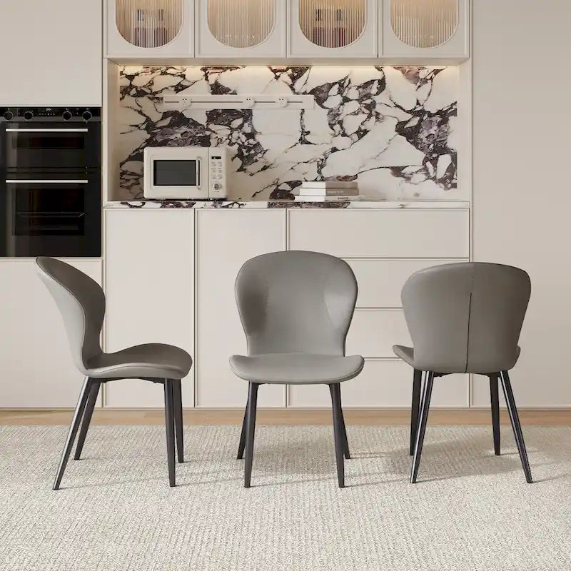 Lot de 3/6/9/12 chaises de salle à manger modernes en cuir PU - Confortables, faciles à nettoyer, design contemporain pour cuisine ou salle à manger