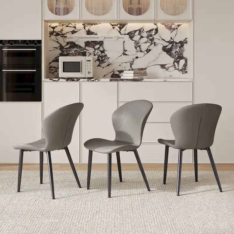 Lot de 3/6/9/12 chaises de salle à manger modernes en cuir PU - Confortables, faciles à nettoyer, design contemporain pour cuisine ou salle à manger