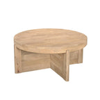 Table basse ronde en bois massif
