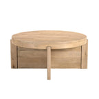 Table basse ronde en bois massif