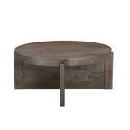 Table basse ronde en bois massif