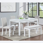 6-Piece Solid Wood Dining Table Set