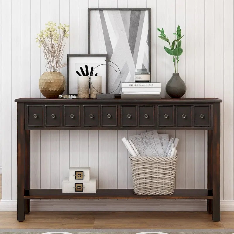 Console d'entrée rustique