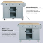 Desserte de cuisine avec plateau rabattable en bois d'hévéa